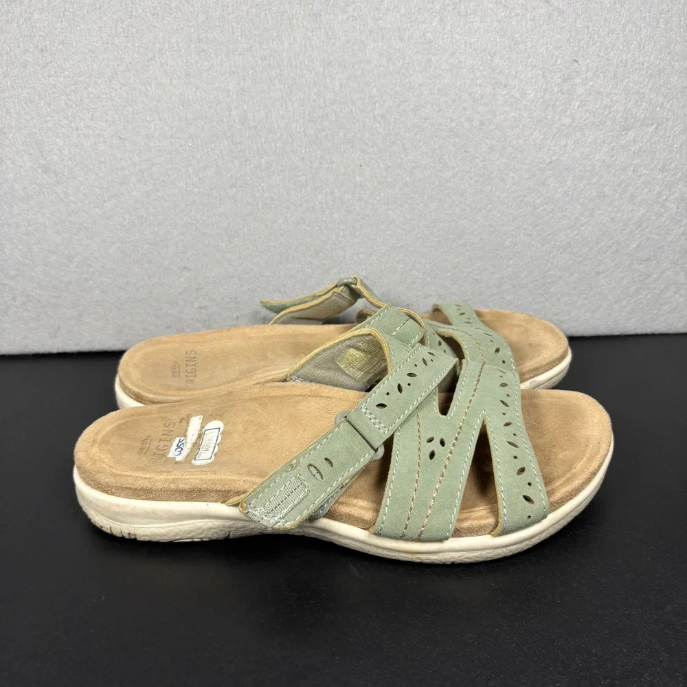Earth Origins Sandra Womens Sandals Size 7.5  Green Strappy Comfort Casual Shoes